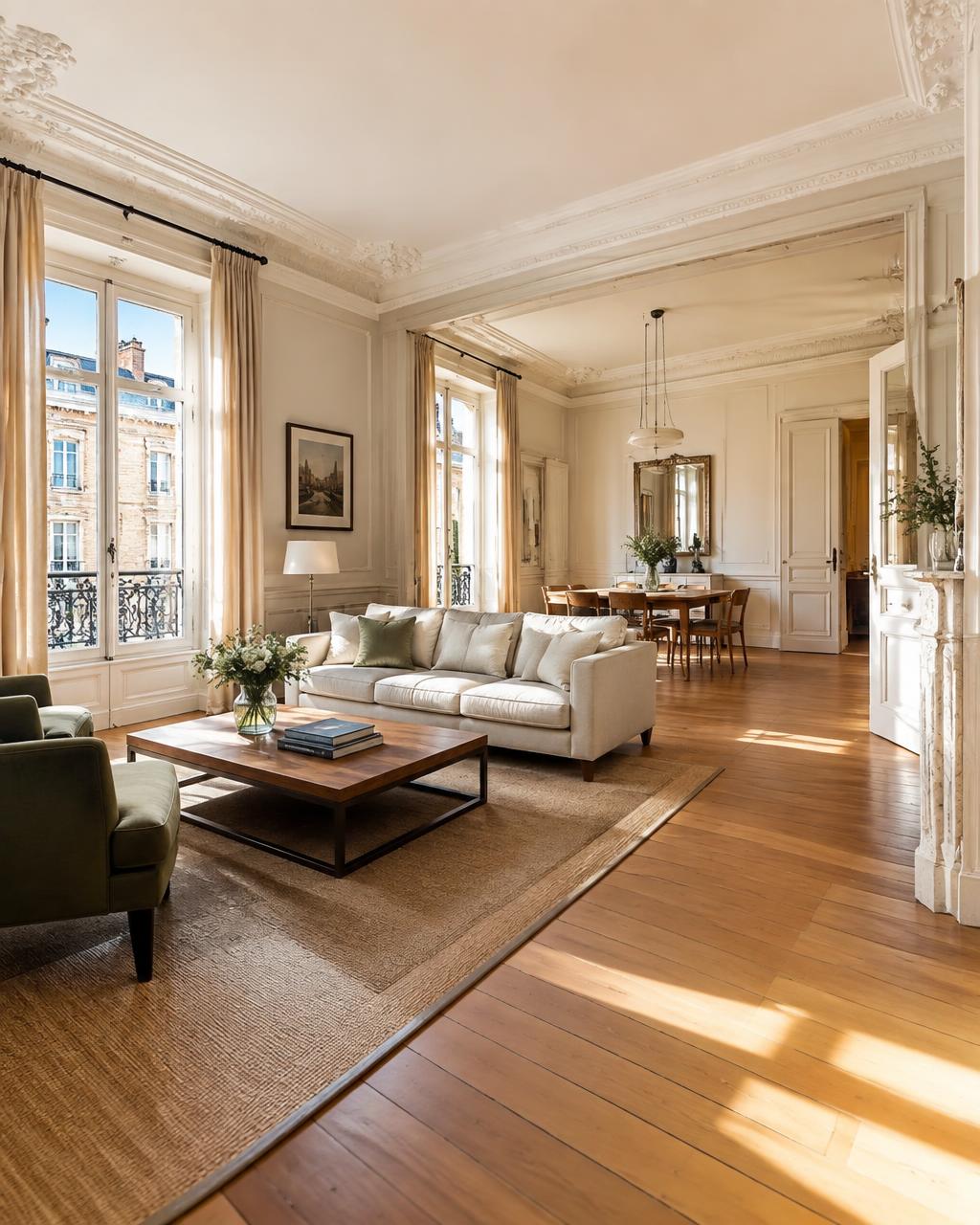 Bel appartement toulousain avec plafonds hauts et parquet